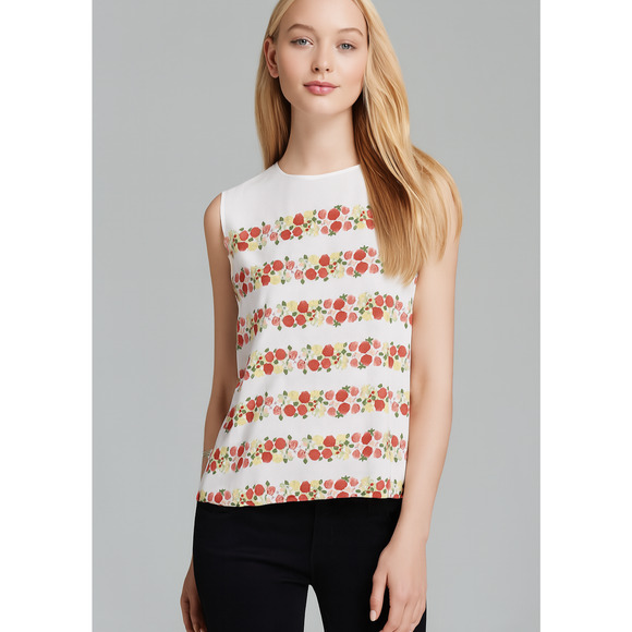 EQUIPMENT FEMME Silk Reagan Hydrangea Floral Print Blouse X-Small Coquette - Picture 1 of 7